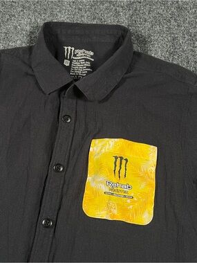 Monster Energy “Rehab” Button Up Shirt 2XL (fits L) Hawaiian Camp Streetwear